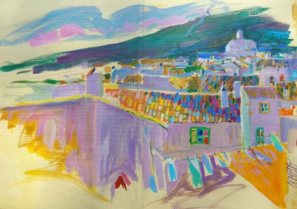 Pueblo costa (29x20cm)